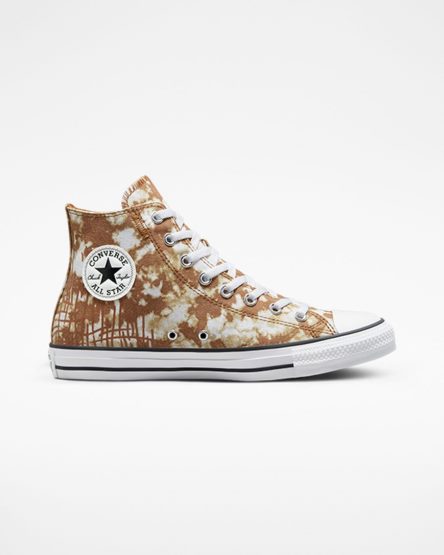 Tenis Converse Chuck Taylor All Star Dip Dye Cano Alto Feminino Marrom Branco Pretas | PT Y0T3540